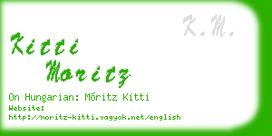 kitti moritz business card